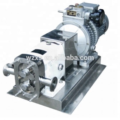 Sanitary high efficiency ketchup transfer pump lobe pump